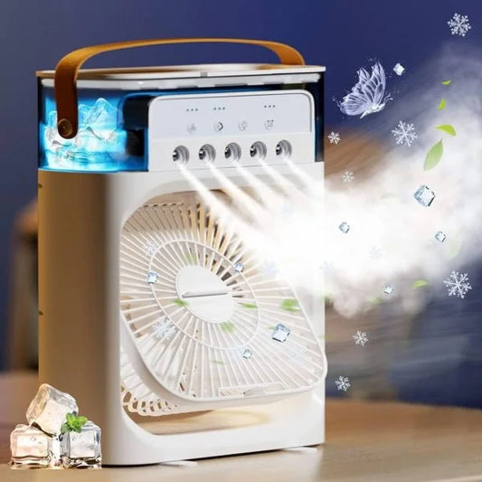 Portable Air Conditioner Fan Mini Evaporative Air Cooler with 7 Colors LED Light