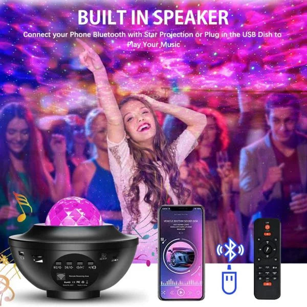 Galaxy Star Projector Lamp Led Universe (double Speaker)